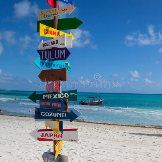 funny direction signpost playa del carmen mexico sol tours 550x550 2