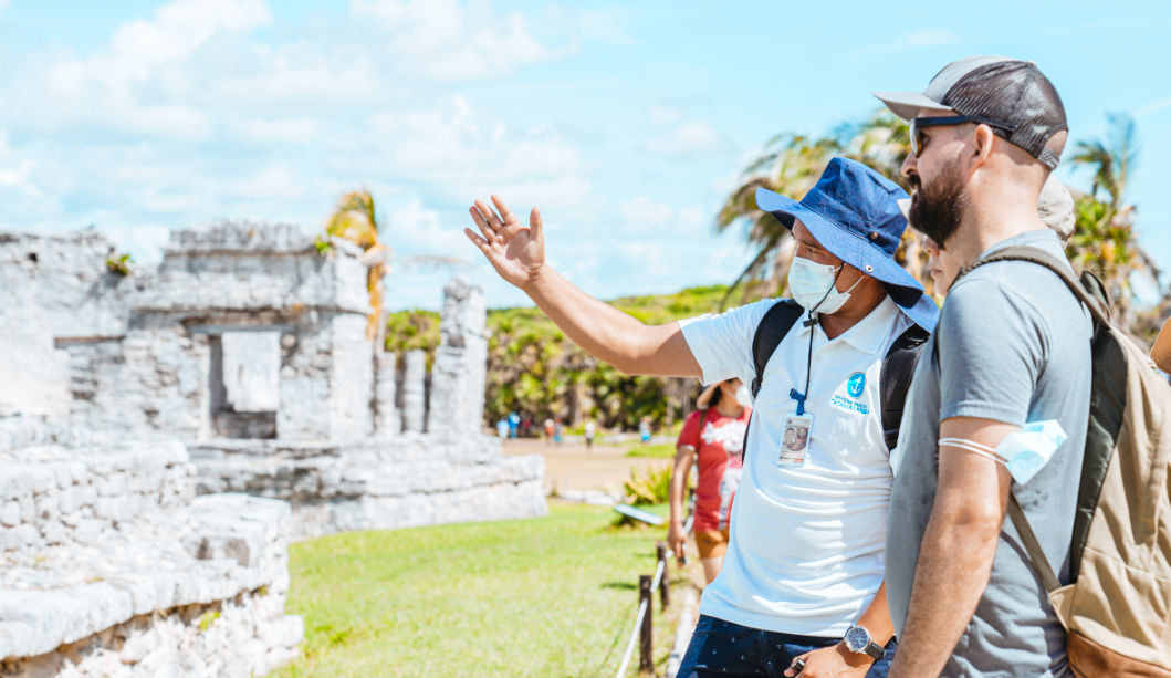 Tulum ruins and underground cenote slider