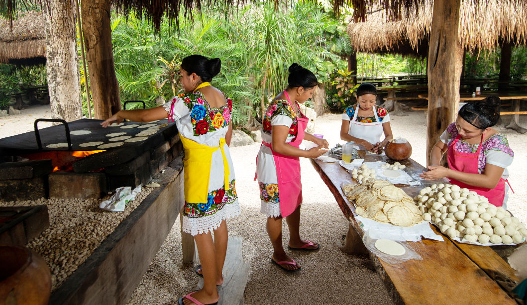Tulum turtles and mayan village slide