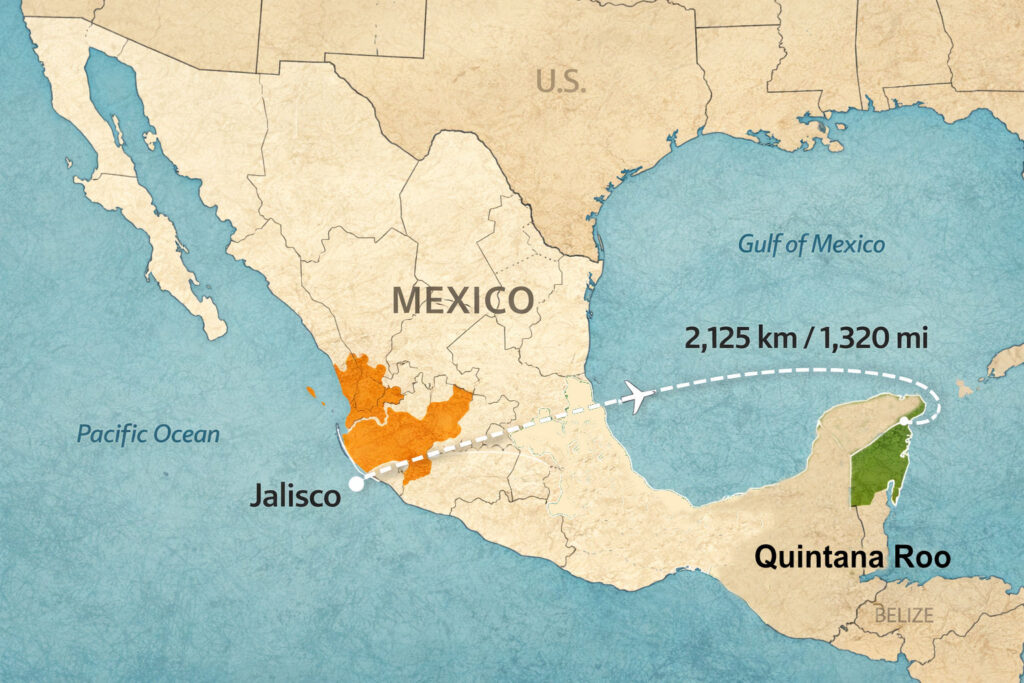 mapa jalisco quintana roo